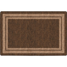 Flagship Carpets Dble Light Tone Border Brown Rug