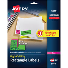 Avery High-visibility Laser Printable Labels
