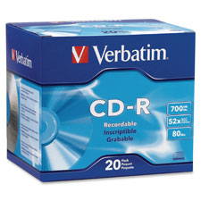Verbatim 700MB Branded 52X Slim Case CD-R