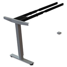 Lorell Sit/Stand Desk Silver Third-leg Add-on Kit