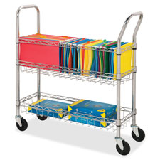 Lorell Wire Mobile Mail Cart