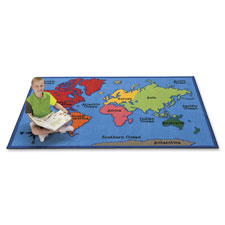 Carpets for Kids Value Line World Map Design Rug