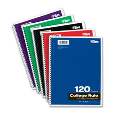 Tops Oxford College Ruled 3-subject Notebook