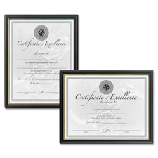 Burns Grp. Black & Gold Certificate Frames