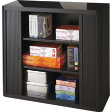 Paperflow USA Black 41" Storage Cabinet Top/Back