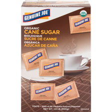 Genuine Joe Turbinado Natural Cane Sugar Packets