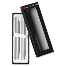 Cross Sheaffer Chrome Barrel Pen/Pencil Set
