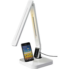 Lorell Micro USB Charger LED Desk Lamp