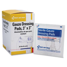First Aid Only 3"x3" Gauze Pads Dispenser Box