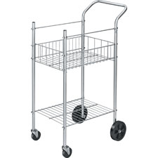 Fellowes Double-basket Wire Mail Cart