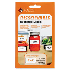 Maco Dissolvable Rectangle Labels