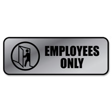 Cosco Employees Only Sign