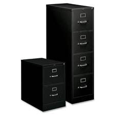 HON 210 Series Black Vertical Filing Cabinet