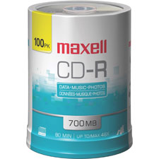 Maxell MaxData 700MB CD-R Branded Disc Spindle