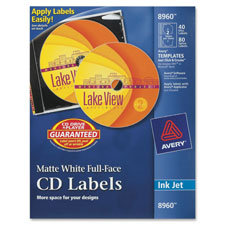 Avery Full-Face Inkjet Printer CD/DVD Labels