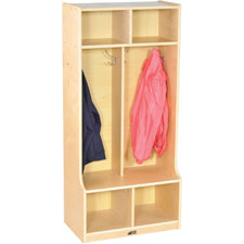 Early Childhood Res. 2-section Bench Coat Locker