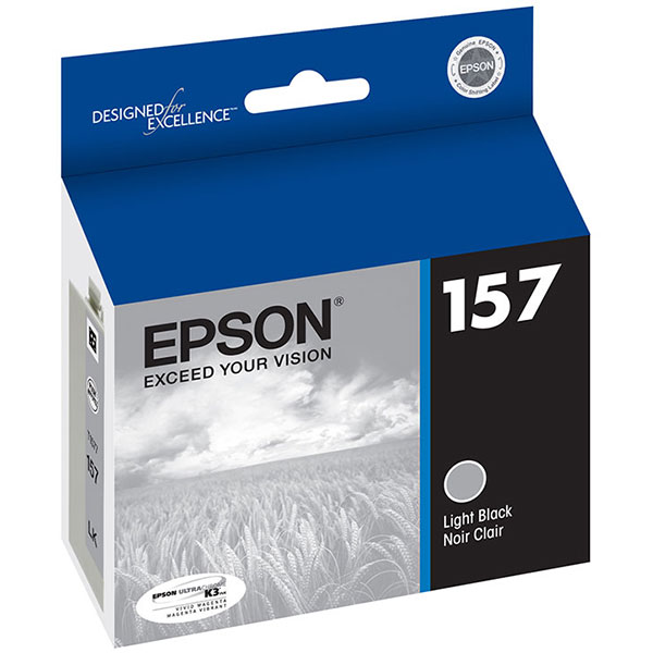 Epson T157720 (Epson 157) Light Black OEM UltraChrome K3 Ink Cartridge