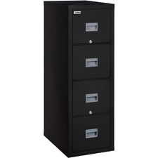 Lorell Black Vertical Fireproof File Cabinet