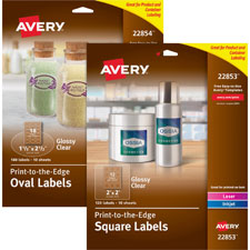 Avery Easy Peel Glossy Clear Labels