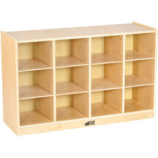 Early Childhood Res. Birch 12 Cubby Tray Unit