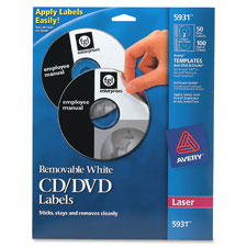 Avery Laser Printer Removable CD/DVD Labels