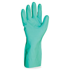ProGuard Flock Lined 12" Green Nitrile Gloves