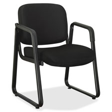 Lorell Black Fabric Guest Chair