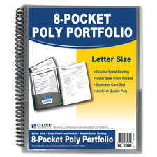 C-Line 8-Pocket Spiral-bound Poly Portfolio
