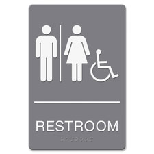 U.S. Stamp & Sign Restroom/Whchr Image Indoor Sign