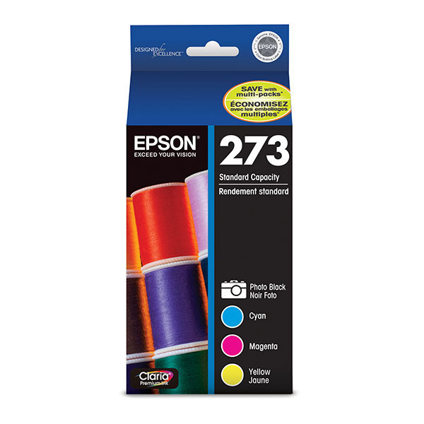 Epson T273520 (Epson 273) Black, Cyan, Magenta, Yellow OEM Inkjet Cartridge (Multipack)