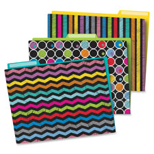 Carson Colorful Chalkboard File Folders Set