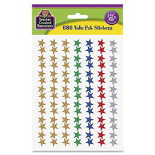 Teacher Created Res. Foil Stars Valu-Pak Stickers
