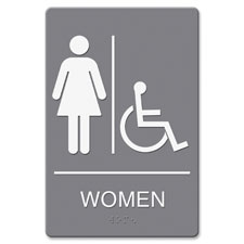 U.S. Stamp & Sign Women/Whlchr Image Indoor Sign