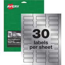 Avery PermaTrack Metallic Silver Asset Tag Labels