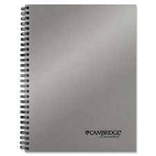 Mead Cambridge Silver Metallic 9-1/2" Notebook
