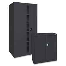 Lorell Fortress Steel Black Storage Cabinet