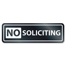 U.S. Stamp & Sign No Soliciting Window Sign