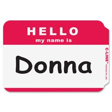 C-Line HELLO My Name Is Peel/Stick Name Tags