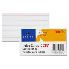 Sparco Ruled Index Cards