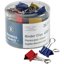 Bus. Source Colored Fold-back Binder Clips