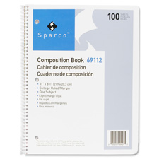 Sparco Punched Spiral Composition Books