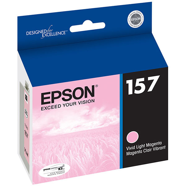 Epson T157620 (Epson 157) Light Magenta OEM UltraChrome K3 Ink Cartridge