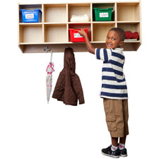 Early Childhood Res. Birch 10 Section Coat Locker