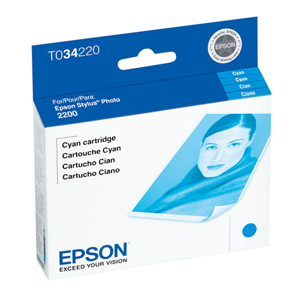 Epson T034220 (Epson 34) Cyan OEM Inkjet Cartridge