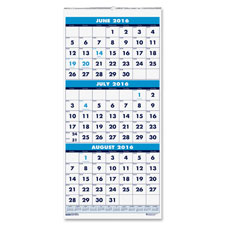 Doolittle Three-month Horizontal Wall Calendar