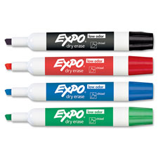 Sanford Expo Low-Odor Dry Erase Chisel Tip Markers