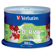 Verbatim DataLife Plus Slvr Inkjet Printable CD-RW