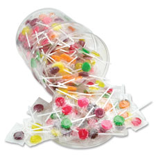 Office Snax Lick Stix Sugar-free Lollipops Tub