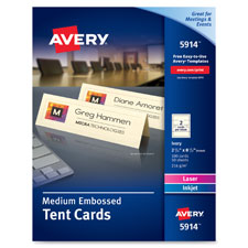 Avery Medium Embossed Ivory Tent Cards