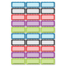 Ashley Prod. Dry Erase Dotted Nameplate Magnets